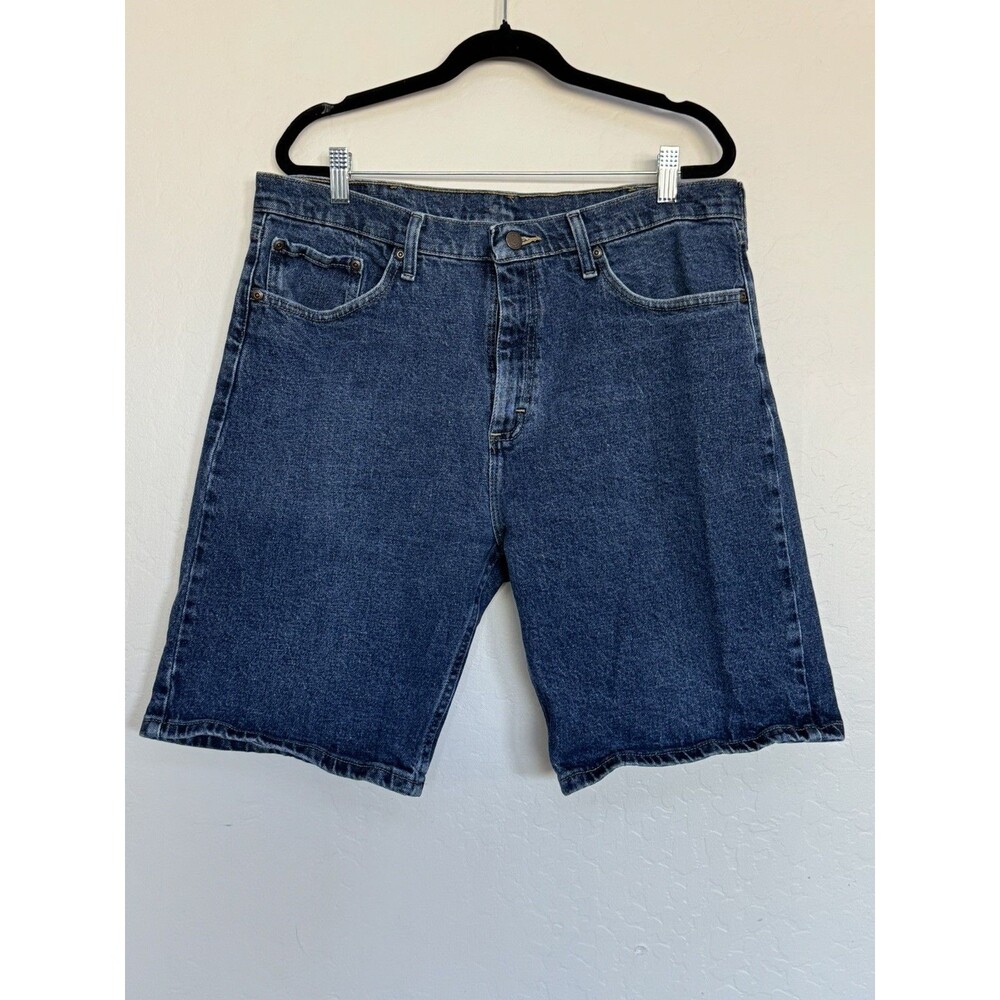 Wrangler Denim Shorts Mens 34 Blue Relaxed Fit Jean Shorts Casual
